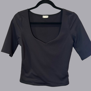 Free People Black Blouse